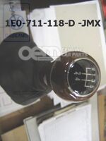 Hlavica radiacej páky (drevo) s kufrom pre radiacu páku (koža) saténová čierna / čerešňové drevo Volkswagen Golf Cabriolet 1E