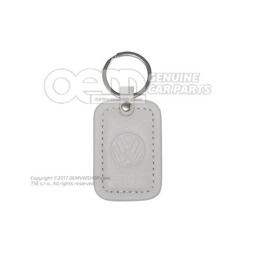 330087010  JKA Key tag, Grey/silver, embossed logo, Volkswagen Collection