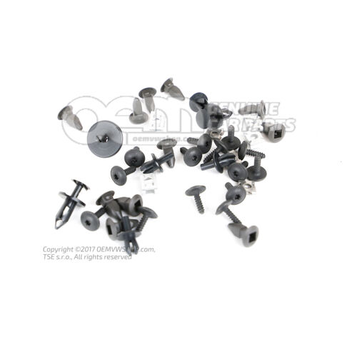 1 súprava upevňovacích dielov pre kryt podbehu kolesa