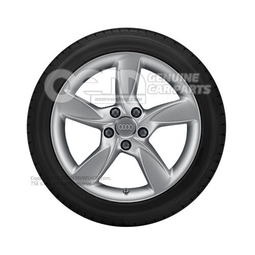 Hliníkový ráfik so zimnou pneumatikou diamantového striebra