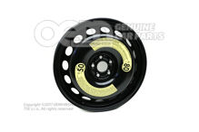 Oceľový disk pre priestorovo úsporné núdzové koleso rallye čierna 2Q0601027AL03C