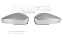 1 set of ext. mirror housings aluminium silky smooth