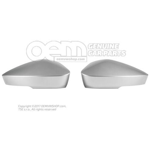 1 set of ext. mirror housings aluminium silky smooth
