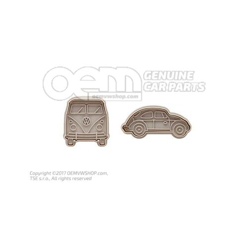 3B2069660 Cookie cutter, Keksausstecher-Set, T1 und Käfer, Kollektion Winter/Weihnachten