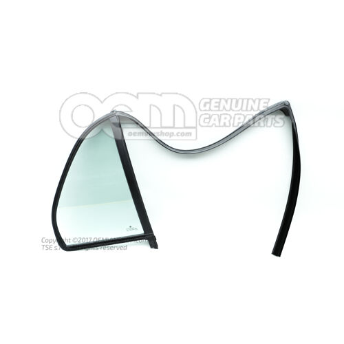 Sklo dverí pevné s tesnením a vedením okna