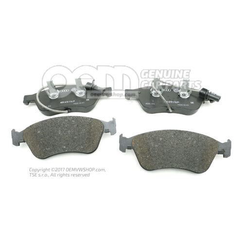 1 sada brzdových doštičiek pre kotúčovú brzdu 4E0698151R