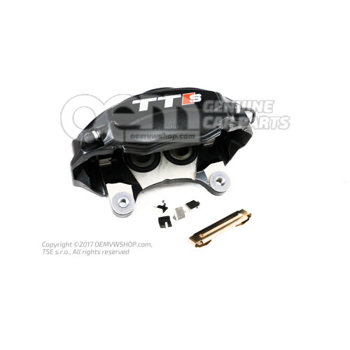 Audi TT/TTS Coupe/Roadster 8S brzdový strmeň pre brzdy rozmer 338x30mm predný pravý čierny