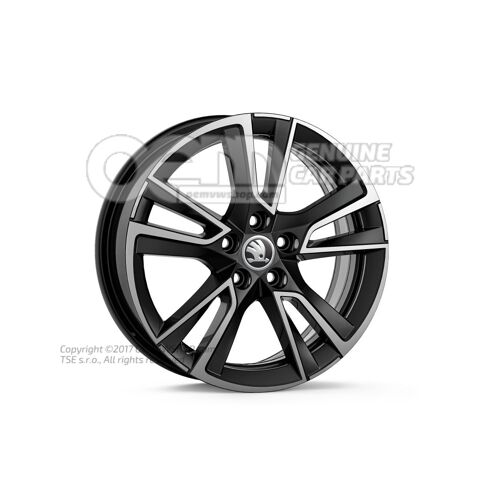 Hliníkový ráfik Čierna metalíza 6VA071496C FL8