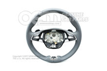 Volant (kožený) čierny/svetlý chróm 5E3419093GEVKH