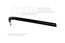 Ozdobné lišty pre bočné okno čierno-lesklé (1)