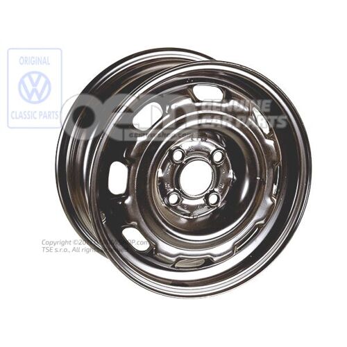 Oceľový ráfik rally čierny