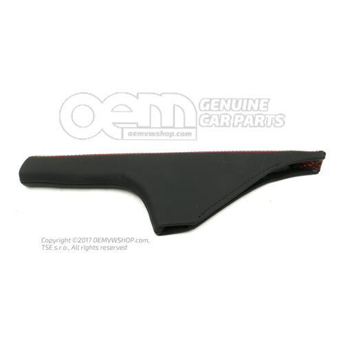 Rukoväť páky ručnej brzdy saténová čierna / brúsený kamenec