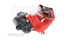 4M8615404 QC8 Audi RS6/RS7/RSQ8 červená Puzdro brzdového strmeňa so servomotorom, plnené a prepláchnuté bez brzdových doštičiek pre vozidlá s keramickými brzdovými doštičkami rozmer 370x30 mm zadné pravé (2)