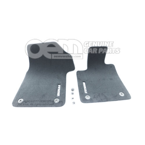 7T1061275  WGK 1 set footmats (textile) 1 set = Lock button securing element Black LHD front