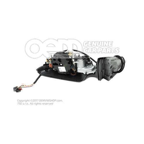 Teleso vonkajšieho zrkadla saténovo čierna