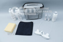 85H096353 Cleaning agent set with bag Glass and universal cleaner Car cleaning concentrate Leather and upholstery cleaner Window cleaner concentrate for summer Microfibre cloth Sponge 250ml 40ml 500ml (3)