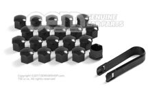 1 sada krytiek na čapy kolies, saténová čierna 000071215P 041 1 sada krytiek na čapy kolies, saténová čierna 000071215P 041