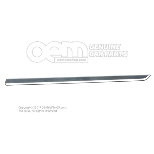 Ochranná lišta na dvere saténová čierna / chróm