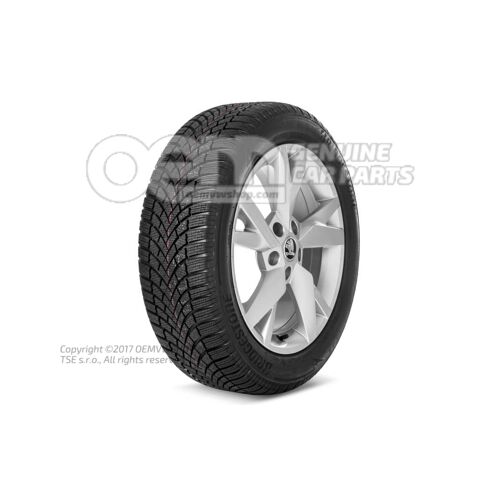 Kompletné zimné koleso 17" hliníkový ráfik vhodné pre snehové reťaze Diamond silver 5E3073567A 8Z8