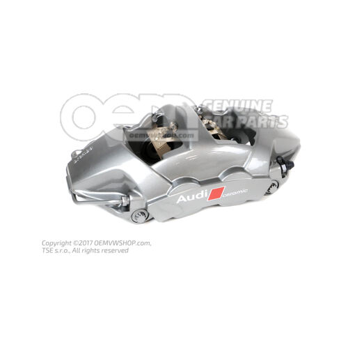 Audi e-tron GT sivý strmeň bez brzdových doštičiek pre keramické brzdy rozmer 410x32mm zadný pravý