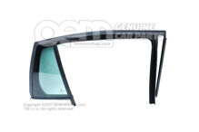 Sklo dverí pevné s tesnením a vedením okna