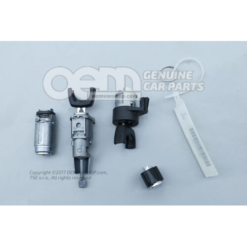 1 súprava cylindr. vložiek pre kľučku dverí, kapotu vzadu, spínač štartéra a uzáver palivovej nádrže 1 súpr. cylind. vložiek kľučku dverí a spínač zapaľovania