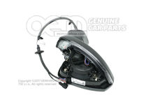 Uchytenie vonkajš. zrkadla s elektrickou nastavovacou jedn. saténovo čierna