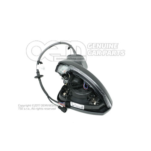 Uchytenie vonkajš. zrkadla s elektrickou nastavovacou jedn. saténovo čierna