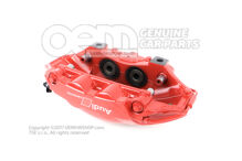 Audi e-tron GT červený strmeň bez brzdových doštičiek pre keramické brzdy rozmer 410x32mm zadný pravý 4J3615424AD (2)