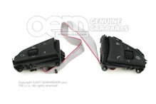 Multifunkčné tlačidlá na volante saténové čierno / biele