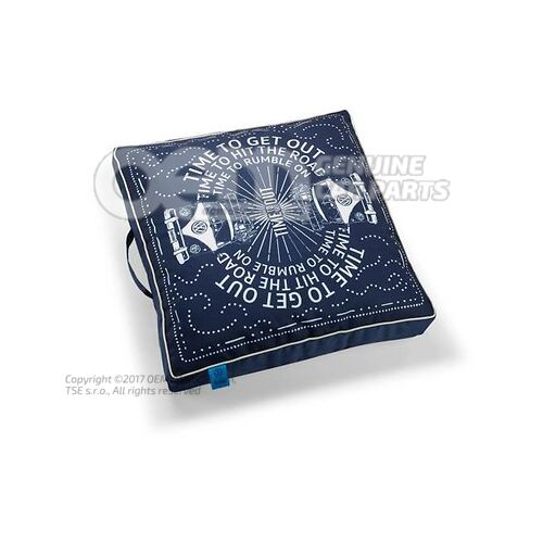 7E9069691 Cushion, Blue-white, water-repellent, Heritage Collection