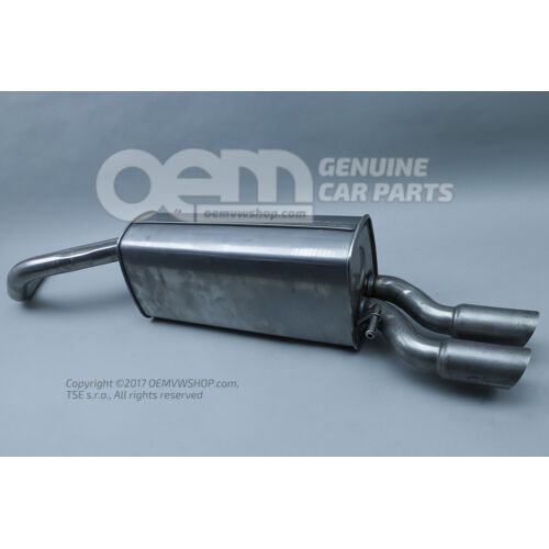 Koncový tlmič hluku s dvojitou koncovou rúrou