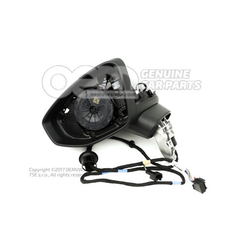 Uchytenie vonkajš. zrkadla s elektrickou nastavovacou jedn. saténovo čierna 8Y1857409D9B9