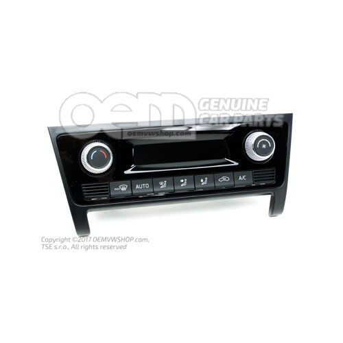 Zobrazov. a ovládacia jedn. s riad. jedn. pre elektronicky regulovanú klimatizáciu saténovo čierna/biela 5JA907044EWHS