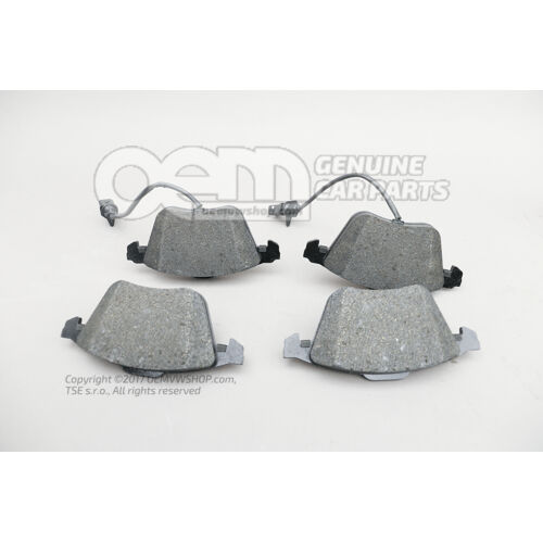 1 sada: brzdové doštičky s indikátorom opotrebovania kotúčovej brzdy 4F0698151Q