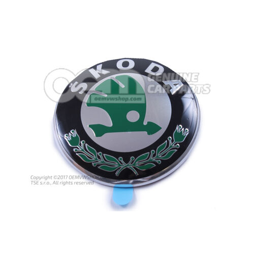 Znak SKODA saténová čierna / melanž