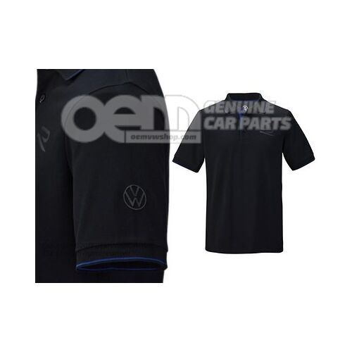 5H6084230F Polo shirt, XXXL, men’s, Black, “R” Collection