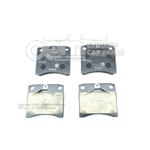 1 súpr. brzd. obložení pre kotúčovú brzdu