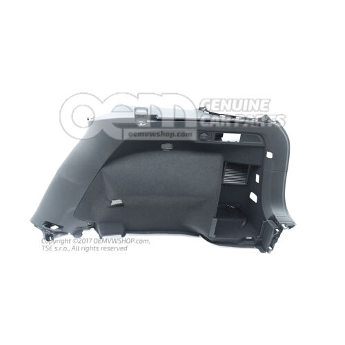 Obloženie batožinového priestoru saténové čierne / čierne