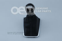 Hlavica radiacej páky (koža) čierna / krištáľovo šedá