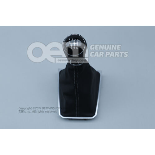 Hlavica radiacej páky (koža) čierna / krištáľovo šedá