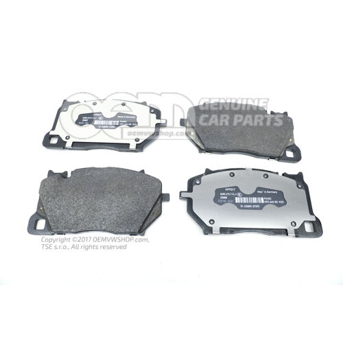 1 sada brzdových doštičiek pre kotúčové brzdy veľkosti 420X40MM 4K0698151AE