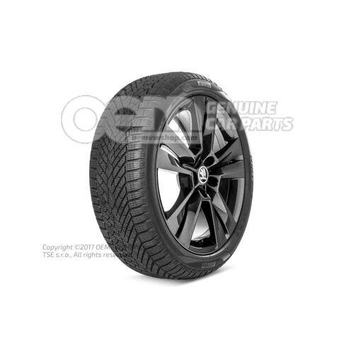 Kompletné zimné koleso 18" hliníkový ráfik Brilliant black metallic 57A073548E FL8