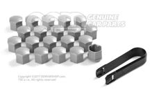 1 sada krytiek na čapy kolies, chrómová metalíza 000071215P 7ZS