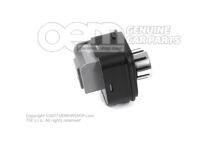 Spínač pre elektricky nastaviteľné vonkajšie spätné zrkadlá, vyhrievané a čierne / chrómové (2)