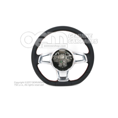 Volant (koža) volant čierna/blesková červená