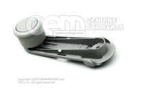 Flanelová kľuka okna šedá