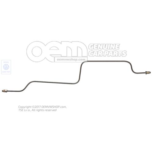 Brzdové potrubie od rozdeľovača k brzdovej hadici