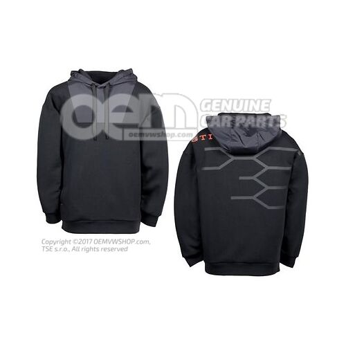 3A4084051D 041 Hooded sweatshirt, XL, men's, Black, GTI Collection