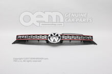 Maska chladiča chrómová/červená/čierna (1)